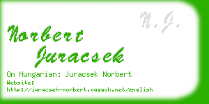 norbert juracsek business card